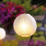 Guirlande lumineuse solaire esotec avec 20 lampions avec batterie pour l'extrieur rsistant aux intempries ...
