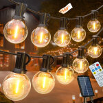 Guirlande lumineuse solaire d'ext�rieur 30 m ? avec 50 + 2 ampoules g40, guirlande �tanche, 8 modes, ...