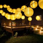 Guirlande lumineuse solaire ext�rieure, 6, 5m 30 led lampion exterieur lanterne guirlande guinguette ...