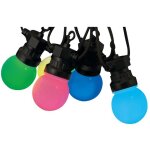 Guirlande lumineuse v - tac 13 m avec 15 mini ampoules led globe 15 x 0, 5 w rvb, t�l�commande et adaptateur ...