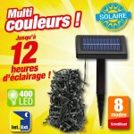 Guirlande  nergie solaire 400 led multi couleurs