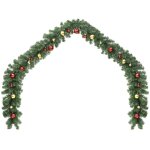 Guirlande de no�l d�cor�e avec boules et lumi�res led 5 m - inlife