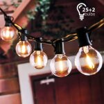 Guirlande raccordable  25 g40 ampoules 7. 62m impermable chane de lumires dcoration extrieur et ...