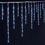 F��ric lights and christmas - guirlande rideau effet stalactite 600 led - 10 m�tres - blanc froid - livraison ...