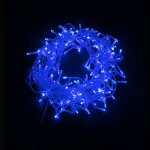 Guirlande rideau stalactite 180led ip44 3m avec timer - bleu - silamp