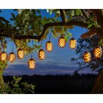 Guirlande solaire 10 lanternes effet flamme