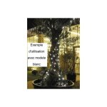 Guirlande solaire bleue 10 m animee 6h autonomie 100 leds