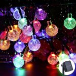 Guirlande solaire - multicolore - 6. 5m - 30led - ip65 etanche - 8 modes d'�clairage