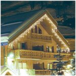 Guirlande lumineuse d'ext�rieur stalactite 35m ? 600 led blanc chaud ? 120 flash blanc pur ? classe de ...