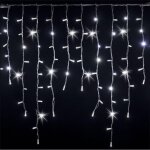 Guirlande stalactite 3m h 90cm 228 led blanc froid flash raccordable 230v ip67 lotti