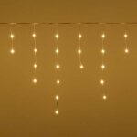 Guirlande stalactite lumineuse 4m 100 mini boules led blanc chaud 8 jeux lumi�res ip44 smart connect ...
