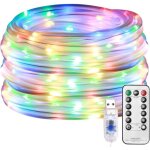 Guirlande tube lumineuse led 10m, tube lumineux ext�rieur usb �tanche ip65, 8 modes t�l�commande, avec ...