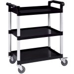 Gx - 032a chariot de service  roulettes, desserte de cuisine, servante 3 tages avec freins, 83x42x96cm ...