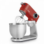 Robot culinaire - hkoenig - km124 - 5 l - 8 vitesses - rouge mat et argent