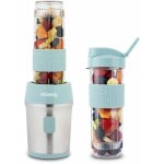 Mini blender - smoo16 - 300 w - 570 ml - bleu pastel - 2 gourdes incluses