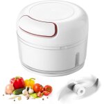 Hachoir � l'ail handheld avec 2 lames tranchantes mini presse broyeur � ail manuel pour oignons / poivrons ...