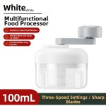 Hachoir � ail manuel multifonction blanc 100ml trois niveaux de r�glage - kzq