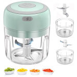 Hachoir �lectrique mini ail portable, robot culinaire sans fil rechargeable usb, pour l�gumes, oignons, ...