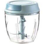 Hachoir manuel, 1000 ml, 5 lames en acier inoxydable, hachoir � oignons, mixeur multifonction, hachoir ...