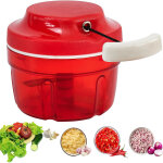 Hachoir manuel , hachoir legumeavec cordon , coupe oignons , pour l�gumes , ail , noix , herbes aromatiques ...