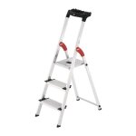Hailo - chelle escabeau l80 comfortline 3 marches aluminium hauteur totale 1380 mm capacit de charge ...