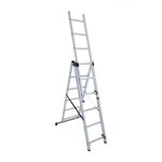Hailo - echelle transformable aluminium 3x6 échelons h. 3. 36 m Hailo - echelle transformable aluminium 3x6 échelons h. 3. 36 m