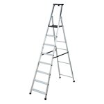 Hailo - escabeau professionnel s�curis� 8 marches alu plateforme pehd