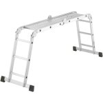 Hailo profistep� combi 7412 - 037 aluminium echelle polyvalente hauteur de travail (max. ): 4. 35 m argent ...