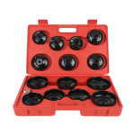 Haloyo - 14 pices cls de filtres  huile kit cl coiffe pr filtre  huile bote  outil cloche voiture ...