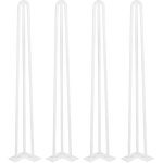 Yongqing - 4pcs pieds de table blancs 71cm pieds de bureau modernes en pingle  cheveux accessoires ...