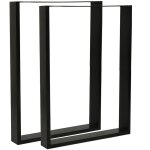 60 x 72cm lot de 4 support de pied de table en m�tal / acier, industriels, pour table � manger, bureau, ...