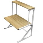 Support de four � micro - ondes, multifonction �tag�re de cuisine, 65 x 54 x 30cm, couleur bois - haloyo ...