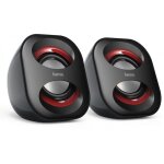 Hama - enceinte pour ordinateur portable 'sonic mobil 183', noire / rouge (173131)