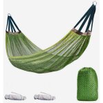 Hamac ext�rieur en maille de soie glac�e vert militaire 260 x 130 cm 1 pi�ce anti - roulement pour le ...