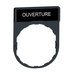 Schneider electric - harmony - porte - �tiquette 30x40 + �tiquette 'ouverture' 8x27 - blanc / noir (zby2113) ...