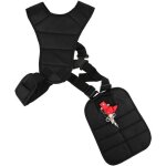 Harnais noir � double laisse rembourr� en nylon durable pour d�broussailleuse et taille - bordures