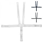 Harnais de s�curit� 5 points pour chaise haute enfant - gamme ptit - blanc monsieur b�b�