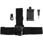 Harnais de t�te r�glable noir pour cam�ra d'action - support de tir ext�rieur
