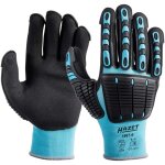 Hazet 1987 - 6 gants de mcanicien en en tpr pour doigts et dos de la main noir / bleu taille l