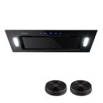 Hektor hotte aspirante �lot + 2 filtres recyclage d'air 530m� / h - noir