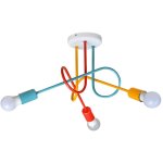 Helam - oxford plafonnier semi - encastré multi bras orange, rouge, turquoise 50cm Helam - oxford plafonnier semi - encastré multi bras orange, rouge, turquoise 50cm