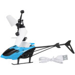 H�licopt�re rc mini lumineux avec rotation stable et renforc� r�sistant aux chutes bleu