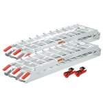 Helloshop26 - lot de 2 rampes de chargement 226 cm 680kg moto atv pliable alu rail d'acc�s