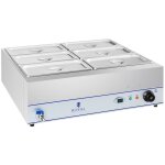 Bain marie - 2 000 watts - 6 x 1 / 3 gn - robinet de vidange