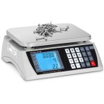 Balance compteuse 30 kg / 1 g lcd batterie 72 h acier inoxydable plastique