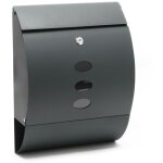 Helloshop26 - boite aux lettres murale design porte journal acier galvanis� anthracite