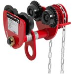 Helloshop26 - chariot pour palan 1 000 kg largeur de fer de 77 - 133 mm avec chane