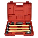 Helloshop26 - coffret set de marteau et tas pour carrossier 7 pi�ces outils garage atelier bricolage