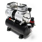 Helloshop26 - compresseur a�rographe bicylindre avec r�servoir arr�t automatique
