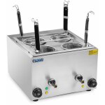 Helloshop26 - cuiseur à pâtes 2 x 1500 watts 4 paniers inox Helloshop26 - cuiseur à pâtes 2 x 1500 watts 4 paniers inox